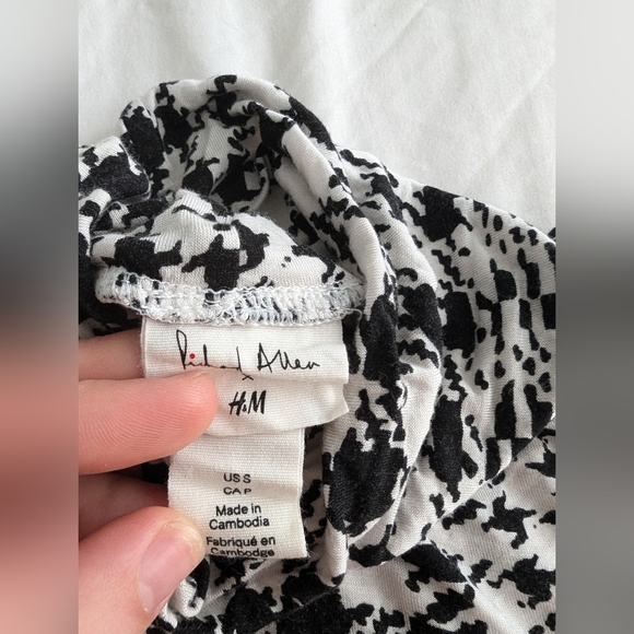 H&MxRichard Allen Houndstooth High Mock Neck - Picture 2 of 3